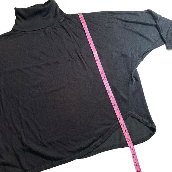 Vintage Michael Carrie Black Turtleneck 3/4 Sleeve Poncho Sweater Size Medium - Picture 7 of 11